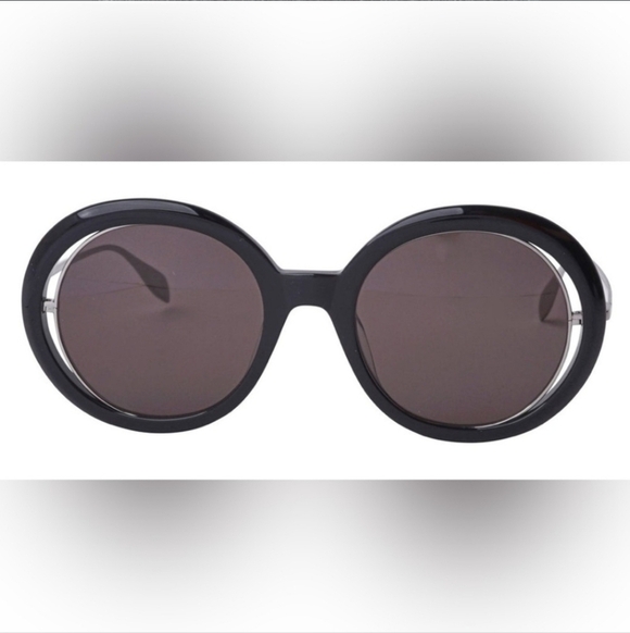 Alexander McQueen Black Oval Sunglasses - 54mm main image 13